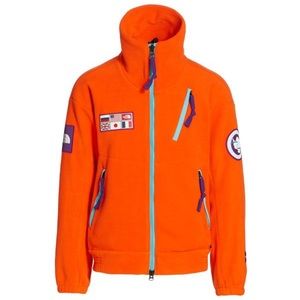 Blue North Face Orange Fleece North Face TAE Fleece Jacket And